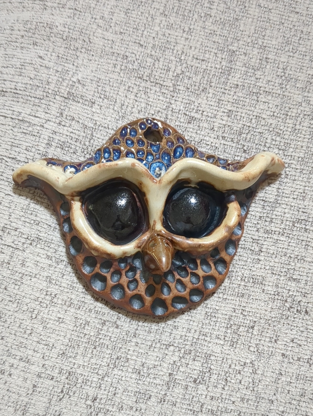 Artisan Crafted Pottery Owl Plaque